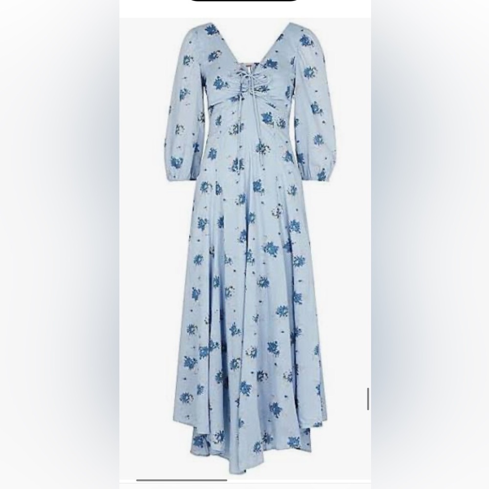 Free people size 2, great condition, Floral Blue Maxi Dress